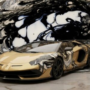 Gilded Chaos - Lamborghini Aventador SVJ - Verde Alceo (Ad Personam) - Splatchi Couture 