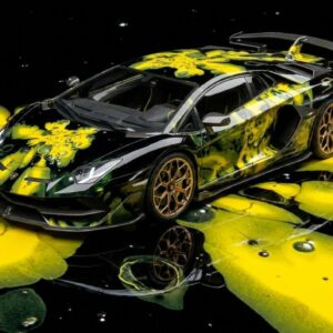 Acid Rain - Lamborghini Aventador SVJ - Verde Alceo (Ad Personam) - Splatchi Couture 