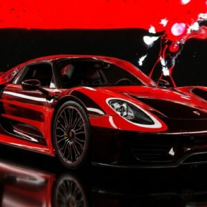 Scarlet Velocity - Porsche 918 Spyder - Liquid Metal Chrome Blue (3R7) - Splatchi Couture 