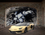 Abstract Tempest - Lamborghini Aventador Rendition - Arancio Argos (0117) - Splatchi Couture 