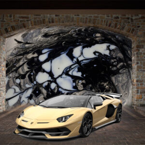 Abstract Tempest - Lamborghini Aventador Rendition - Arancio Argos (0117) - Splatchi Couture 